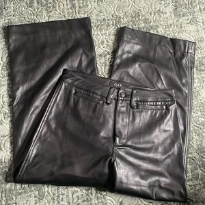 OAT wide leg cropped faux leather pants